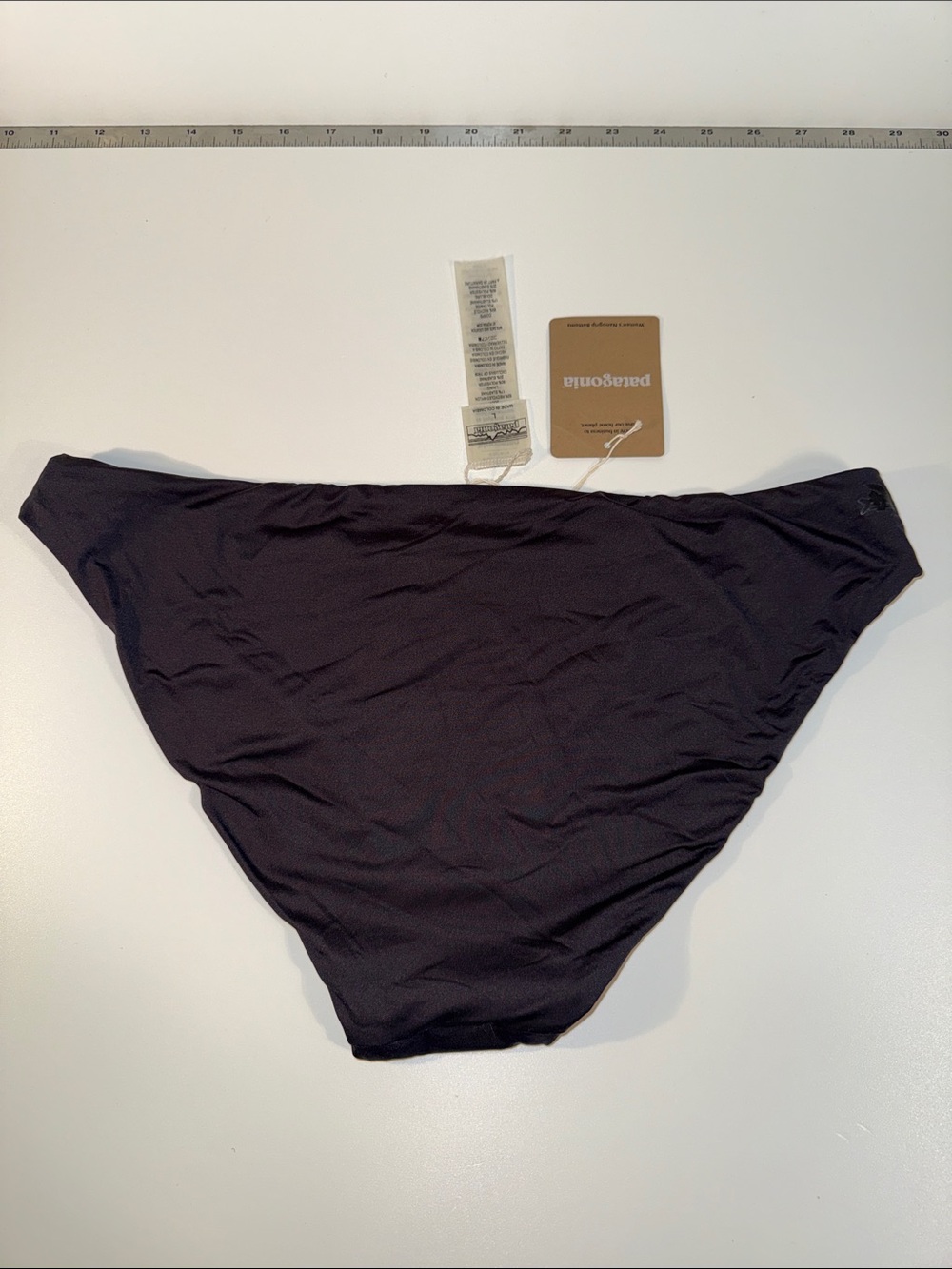 Patagonia, women's black bikini bottoms, new with tags
